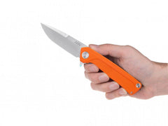 Briceag Militar Z100 Stonewash Plain Edge G10 Anv Knives Orange