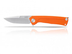 Briceag Militar Z100 Stonewash Plain Edge G10 Anv Knives Orange