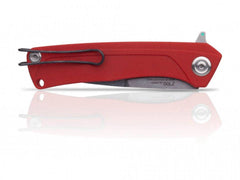 Briceag Militar Z100 Stonewash Plain Edge G10 Anv Knives Red