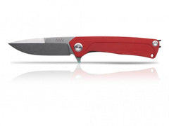 Briceag Militar Z100 Stonewash Plain Edge G10 Anv Knives Red