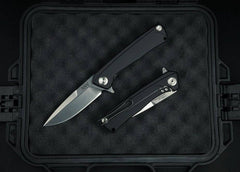 Briceag Militar Z100 Stonewash Plain Edge G10 Black Anv Knives