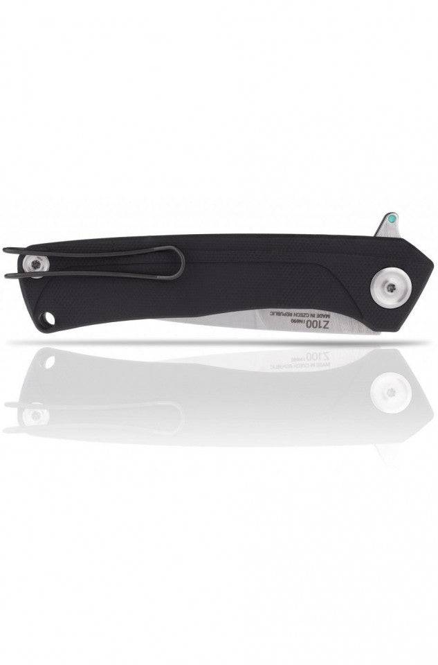 Briceag Militar Z100 Stonewash Plain Edge G10 Black Anv Knives