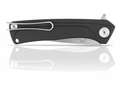 Briceag Militar Z100 Stonewash Serrated Edge G10 Anv Knives Black