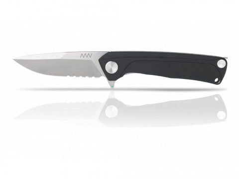 Briceag Militar Z100 Stonewash Serrated Edge G10 Anv Knives Black