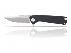 Briceag Militar Z100 Stonewash Serrated Edge G10 Anv Knives Black