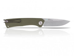 Briceag Militar Z200 Stonewash Plain Edge G10 Oliv Anv Knives Anvz200-009