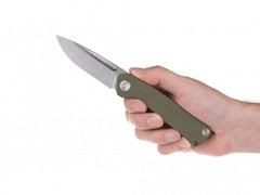 Briceag Militar Z200 Stonewash Plain Edge G10 Oliv Anv Knives Anvz200-009
