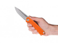 Briceag Militar Z200 Stonewash Plain Edge G10 Orange Anv Knives Anvz200-011