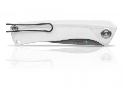 Briceag Militar Z200 Stonewash Plain Edge G10 White Anv Knives Anvz200-007