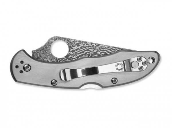 Briceag Spyderco Delica 4 Titanium Damascus