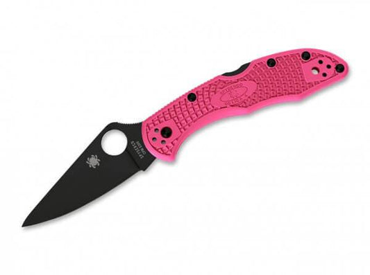 Briceag Spyderco Delica Pink Heels Black Blade