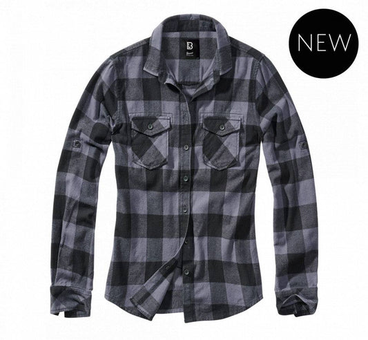 Camasa Dama Brandit Amy Flanell Black-Grey