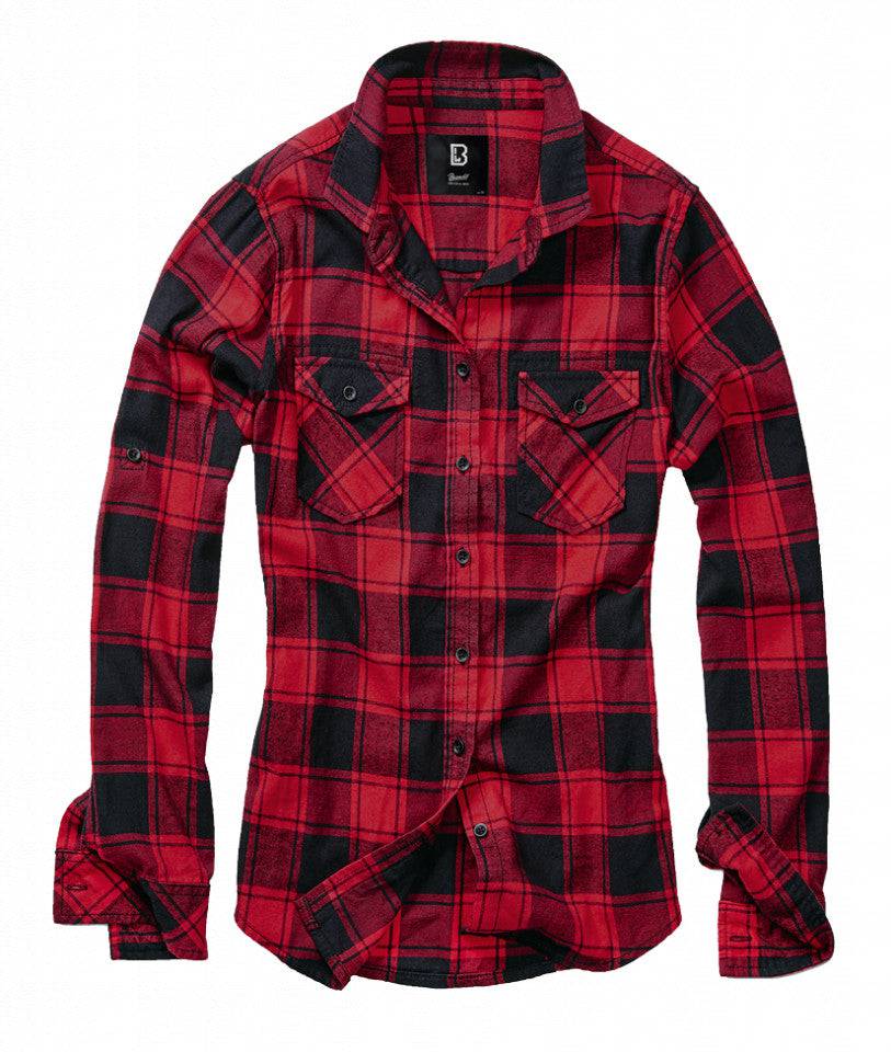 Camasa Dama Brandit Amy Flanell Black-Red