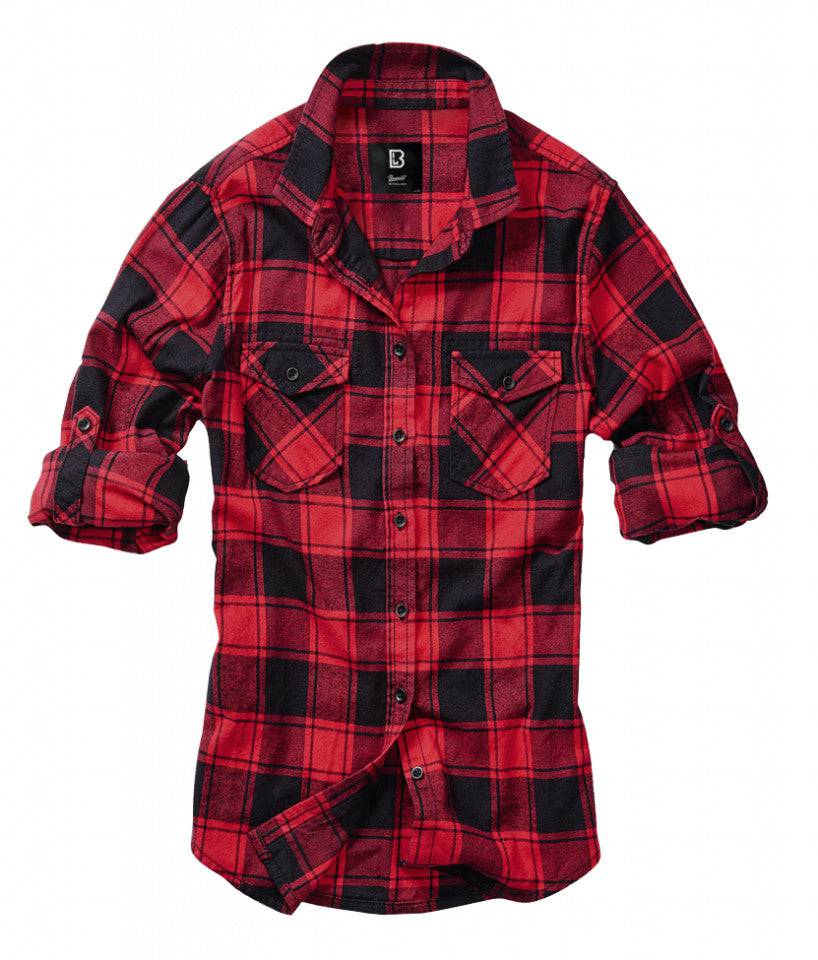 Camasa Dama Brandit Amy Flanell Black-Red