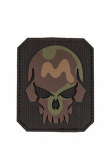 Camo Pvc Skull 3D Patch W. Hook&Loop Closure LG