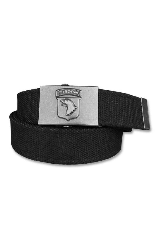 Centură Neagră 40 mm cu Cataramă „Airborne” – Design Tactic, Inspirat din Echipamentele Forțelor Speciale