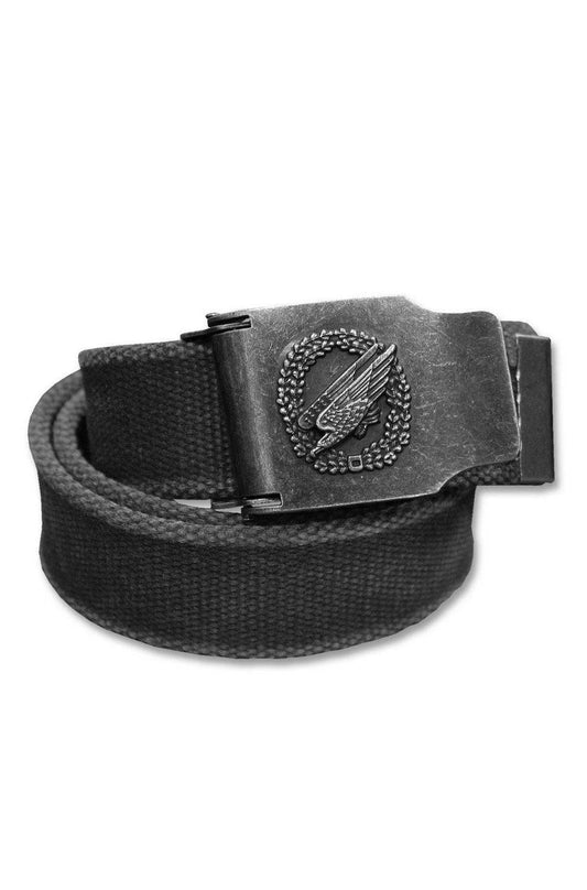 Centură Neagră Safety „PARA” – Design Tactic, Cataramă cu Logo Paratrooper, Pachet Profesional