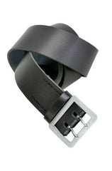 Centură Neagră din Piele „Police” – 4,5 cm Lățime, Cataramă Metalică Dublă, Stil Profesional