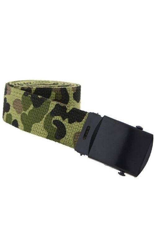 Centură Web „Flecktarn” din Bumbac – Camuflaj Germanic, Durabilitate Tactică, Reglabilă