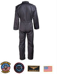 Combinezon De Zbor Us Black Cu Patches