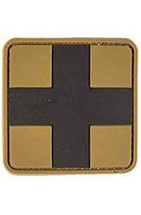 Coyote Pvc 3D First Aid Patch W.Hook&Loop Clos.Lg