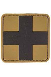 Coyote Pvc 3D First Aid Patch W.Hook&Loop Clos.Sm