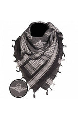 Esarfa Shemagh Paratrooper White-Black
