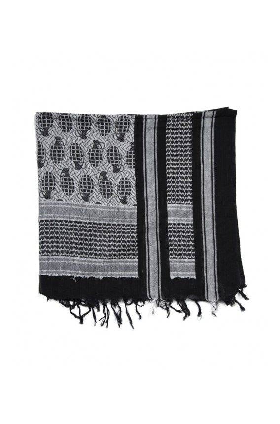 Esarfa Shemagh Pineapple White-Black
