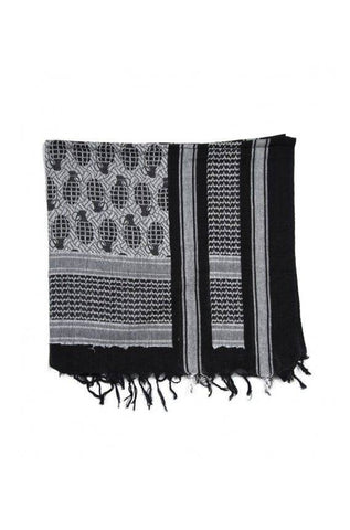 Esarfa Shemagh Pineapple White-Black