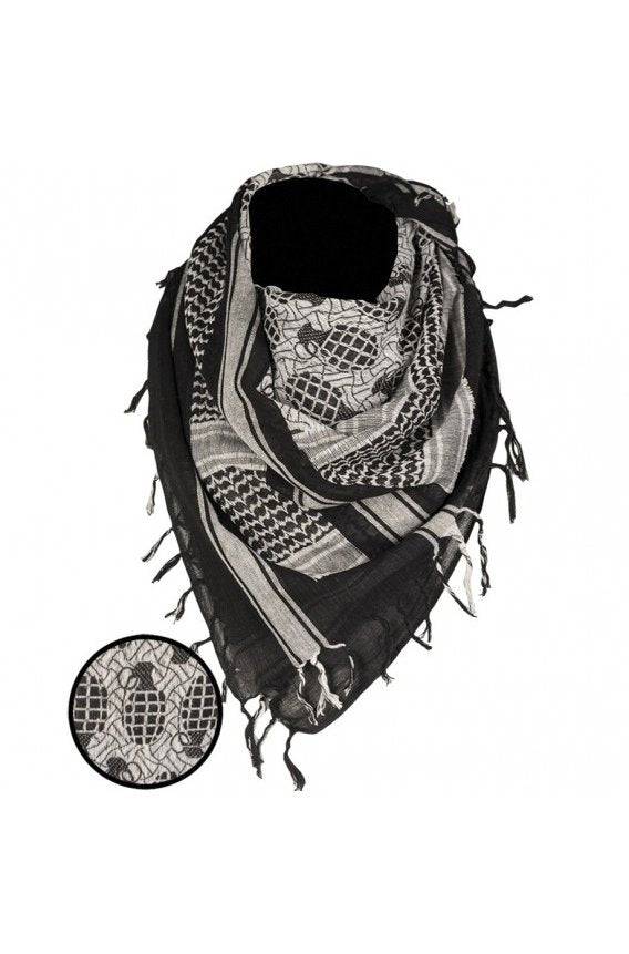 Esarfa Shemagh Pineapple White-Black