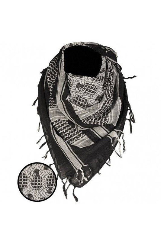 Esarfa Shemagh Pineapple White-Black