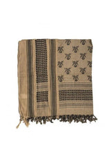 Esarfa Shemagh Skull Kaki-Black