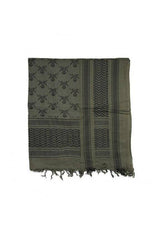 Esarfa Shemagh Skull Oliv-Black