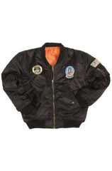 Jacheta Copii Ma1 Cu Embleme Neagra