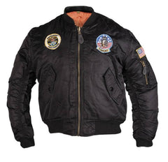 Jacheta Copii Ma1 Cu Embleme Neagra