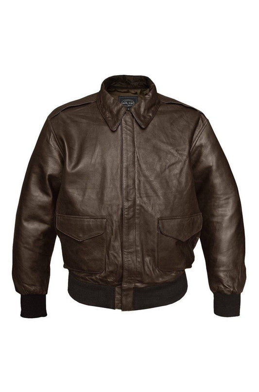 Jacheta Pilot Us A2 - Piele - Maro
