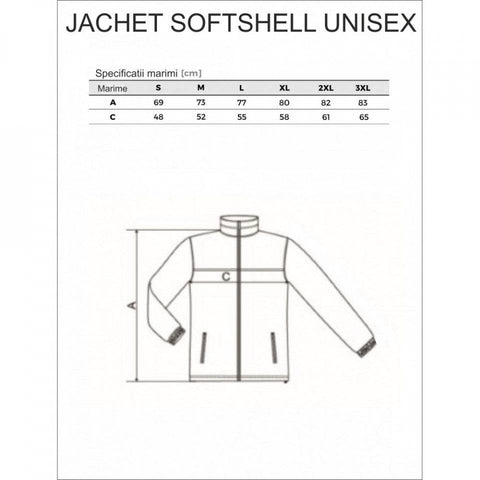 Jacheta Softshell Unisex PRO Cu Gluga Si Mesada Jandarmeria Romana