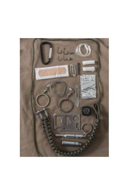 Kit Supravietuire Paracord Black Large