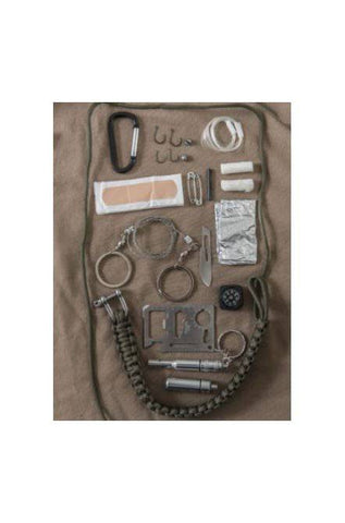 Kit Supravietuire Paracord Black Large