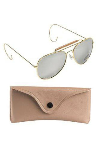 Ochelari de Soare Tip Aviator cu Lentile Oglindă și Toc – Stil Militar Clasic, Confort și Protecție în Fiecare Detaliu