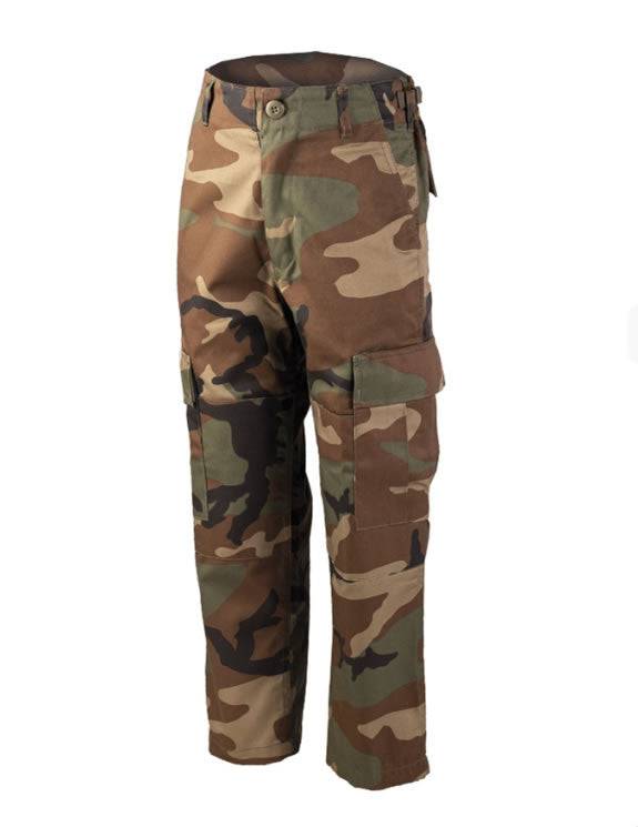 Pantaloni Copii Bdu Camuflaj Woodland