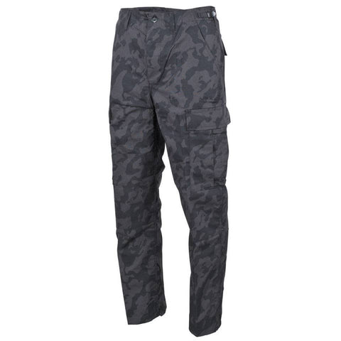 Pantaloni Militari Bdu Ripstop Camuflaj Night Camo Mfh