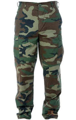 Pantaloni Militari Bdu Ripstop Camuflaj Woodland