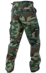 Pantaloni Militari Bdu Ripstop Camuflaj Woodland