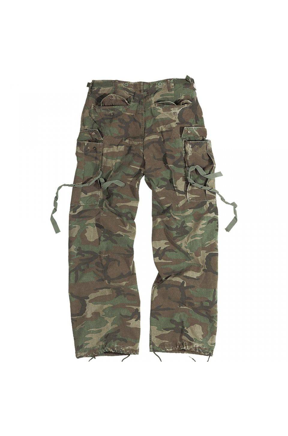 Pantaloni Raw Vintage Fatigues Camuflaj Woodland