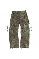 Pantaloni Raw Vintage Fatigues Camuflaj Woodland