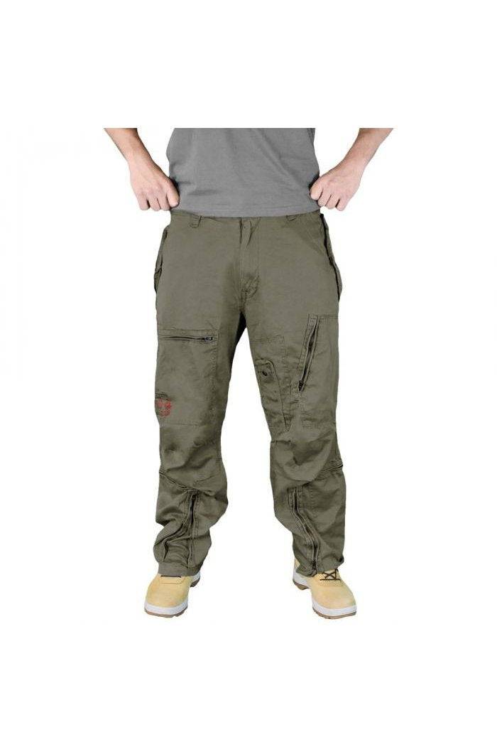 Pantaloni Raw Vintage Infantry Cargo Oliv