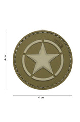 Patch 3D Pvc Allied Star Green