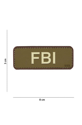 Patch 3D Pvc Fbi Green/Brown