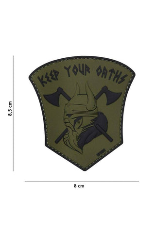 Patch 3D Pvc Keep Your Oaths - Green